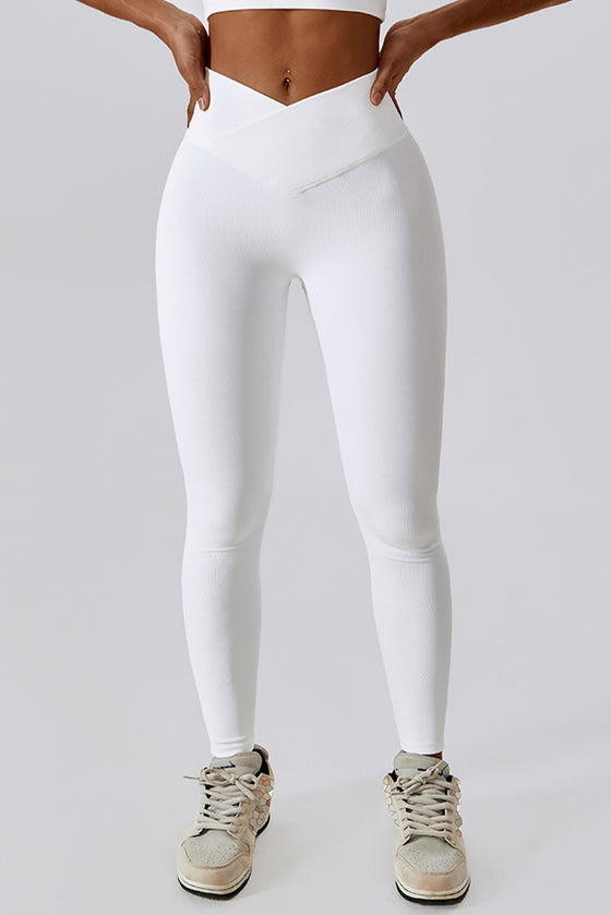 PACK2611636-P1-1, White Active Push up Bra and Arched Leggings Workout Set