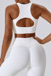 PACK2611636-P1-1, White Active Push up Bra and Arched Leggings Workout Set