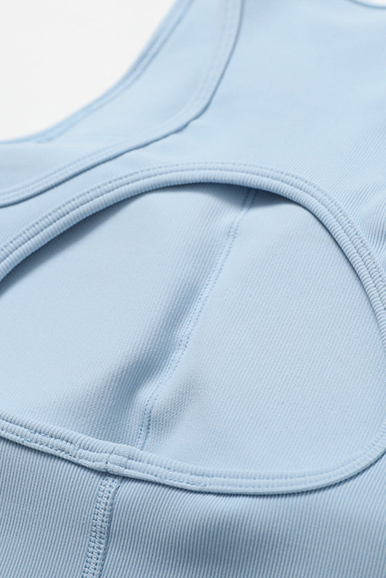 PACK2611636-P804-1, Beau Blue Active Push up Bra and Arched Leggings Workout Set