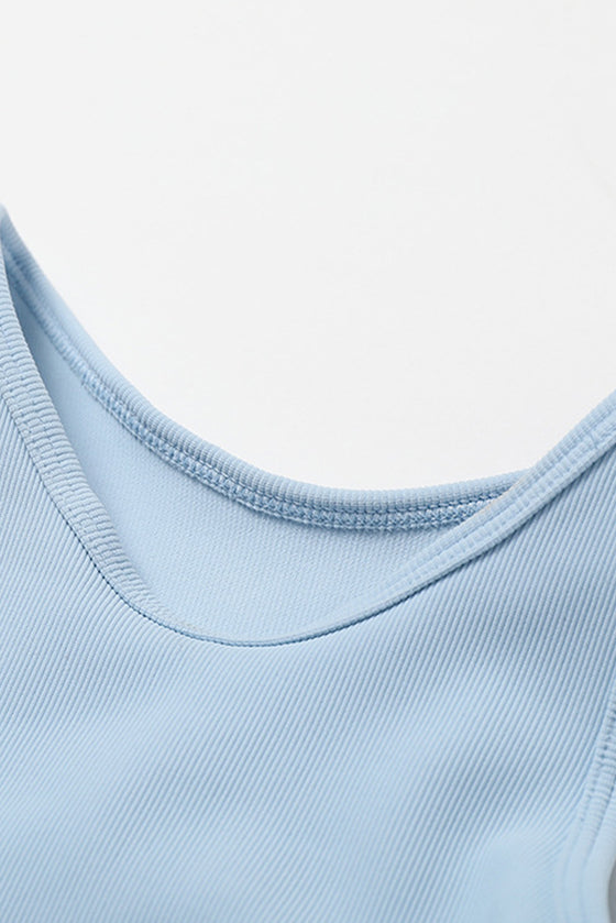 PACK2611636-P804-1, Beau Blue Active Push up Bra and Arched Leggings Workout Set