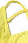 PACK2611638-P7-1, Yellow Criss Cross Bra and High Waist Flare Pants Active Set