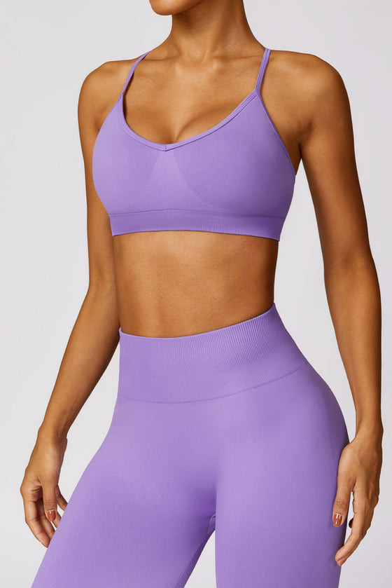 PACK2611638-P208-1, Wisteria Criss Cross Bra and High Waist Flare Pants Active Set