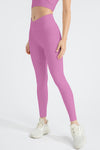 PACK265543-P608-1, Phalaenopsis Exposed Seam Textured Cross Waist Gym Leggings