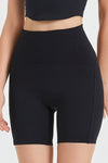 PACK265544-P2-1, Black Tailored High Waist Buttock Lifting Fitness Shorts