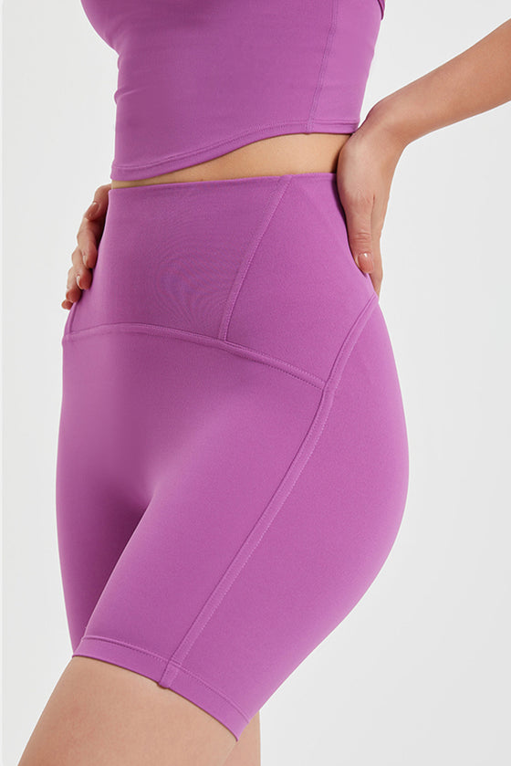 PACK265544-P608-1, Phalaenopsis Tailored High Waist Buttock Lifting Fitness Shorts