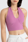 PACK264774-P608-1, Phalaenopsis Sleeveless Halter Neck Active Sports Bra