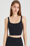 PACK264776-P2-1, Black U Neck Cropped Sleeveless Gym Top