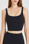 PACK264776-P2-1, Black U Neck Cropped Sleeveless Gym Top