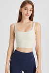 PACK264776-P101-1, White U Neck Cropped Sleeveless Gym Top