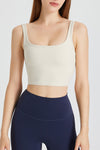 PACK264776-P101-1, White U Neck Cropped Sleeveless Gym Top