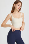 PACK264776-P101-1, White U Neck Cropped Sleeveless Gym Top
