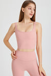 PACK264776-P1010-1, Light Pink U Neck Cropped Sleeveless Gym Top