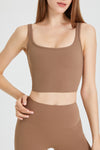 PACK264776-P1016-1, Camel U Neck Cropped Sleeveless Gym Top