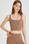 PACK264776-P1016-1, Camel U Neck Cropped Sleeveless Gym Top