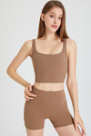 PACK264776-P1016-1, Camel U Neck Cropped Sleeveless Gym Top