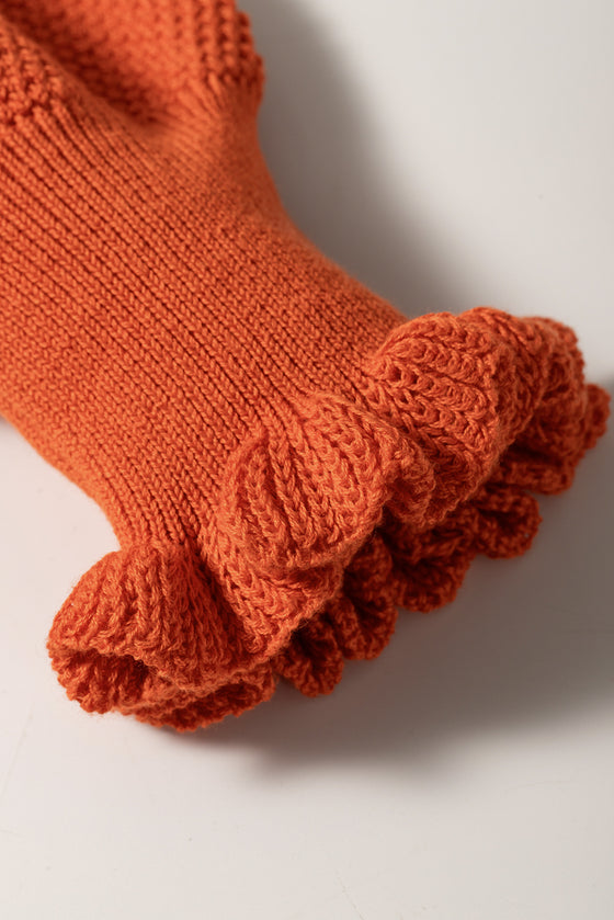 PACK277091-P5014-1, Gold Flame Textured Knit Bubble Sleeve Square Neck Top