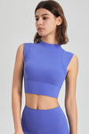 PACK264778-P408-1, Lilac Mock Neck Cropped Sports Tank Top