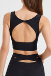 PACK264779-P2-1, Black Square Neck Cutout Back Crop Yoga Tank Top