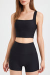 PACK264779-P2-1, Black Square Neck Cutout Back Crop Yoga Tank Top