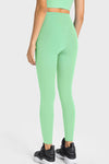 PACK265528-P809-1, Light Green Side Pockets Seamless Workout Leggings