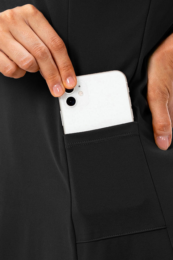 PACK267006-P2-1, Black Solid Color Sleeveless Basic Active Mini Dress