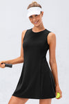 PACK267006-P2-1, Black Solid Color Sleeveless Basic Active Mini Dress