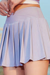 PACK265555-P708-1, Orchid Petal Cross Waist Pleated Sports Skirt with Pocket