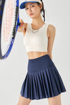 PACK265556-P105-1, Bluing Waistband Pleated Pocketed Lining Active Skirt