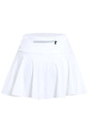 PACK265558-P1-1, White High Waist Beck Zipper Pocket Ruffled Active Skirt