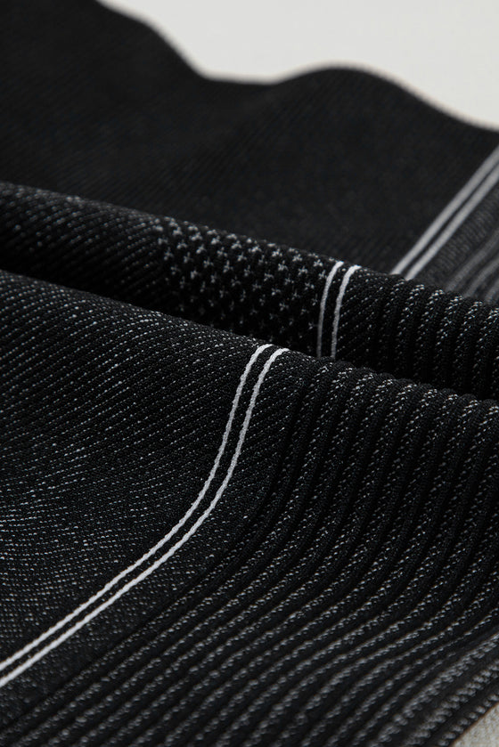 PACK2611500-2-1, Black Strappy Mix Pattern Cutout Bra and Shorts Set