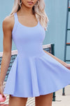 PACK267013-P304-1, Sky Blue Solid Crisscross Open Back Ruffled Active Dress