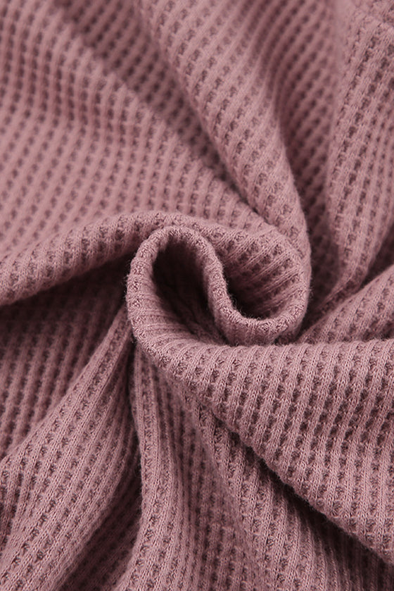 PACK15962-P5010-1, Rose Pink Ribbed Cropped Tee Slit Shorts Lounge Set