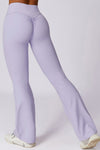 PACK265562-P708-1, Orchid Petal Solid Color High Waist Active Sports Flare Pants