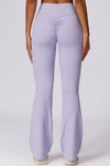 PACK265562-P708-1, Orchid Petal Solid Color High Waist Active Sports Flare Pants
