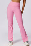 PACK265562-P3010-1, Bonbon Solid Color High Waist Active Sports Flare Pants