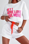 PACK2611663-P1-1, White HEY MORE LOVE LOVE MORE Letter Active Sports Set