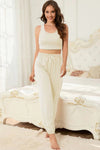 PACK15977-P101-1, White Cropped Tank Top and Drawstring Joggers Lounge Set