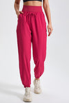 PACK265565-P206-1, Pitaya Pink Drawstring Wide Waistband Athletic Active Joggers