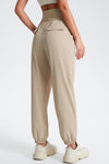 PACK265565-P1015-1, Oatmeal Drawstring Wide Waistband Athletic Active Joggers