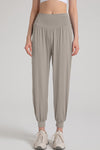PACK265567-P6017-1, Simply Taupe Solid Color High Waist Active Harem Pants