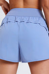 PACK265566-P304-1, Sky Blue Running High Waist Fake Two Piece Sports Shorts