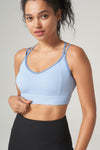 PACK264793-P304-1, Sky Blue Criss Cross Strappy Push up Active Sports Bra