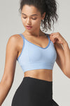 PACK264793-P304-1, Sky Blue Criss Cross Strappy Push up Active Sports Bra