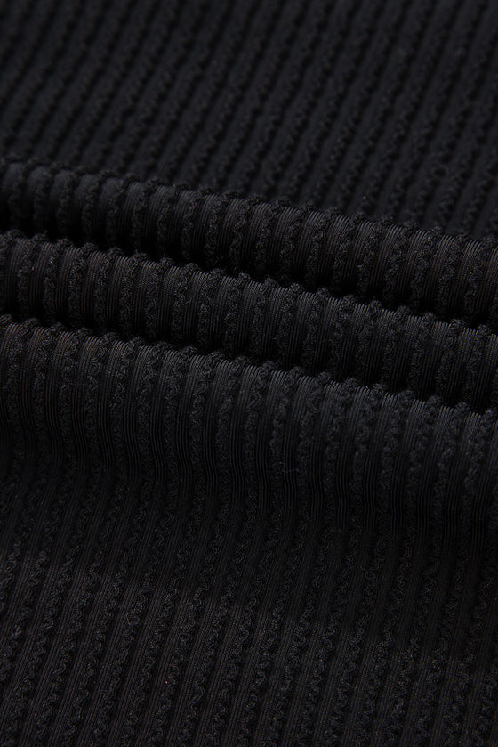 LC151125-P2-S, LC151125-P2-M, LC151125-P2-L, LC151125-P2-XL, LC151125-P2-2XL, Black Corded MERRY Graphic Long Sleeve Top and Shorts Set