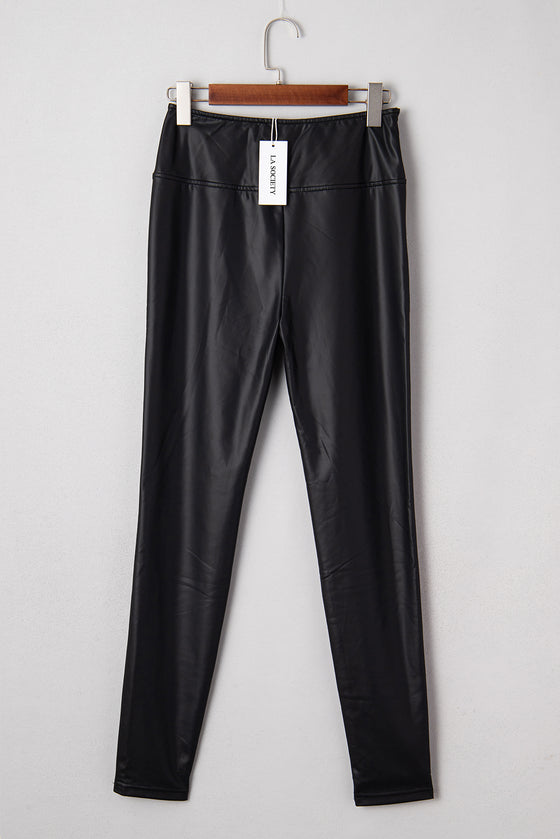 LA Society Black Faux Leather Skinny Leggings
