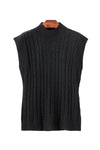Cable Knit High Neck Sweater Vest