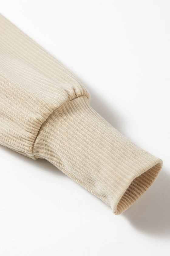 Ribbed Balloon Sleeve Bodysuit