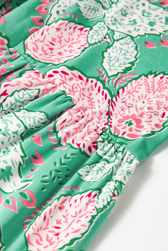 Boho Paisley Print Flowy Wide Leg Pants