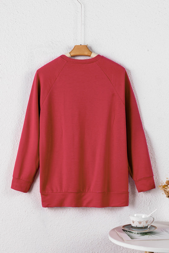 Chenille MERRY Christmas Raglan Sleeve Sweatshirt