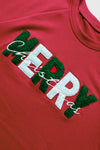 Chenille MERRY Christmas Raglan Sleeve Sweatshirt